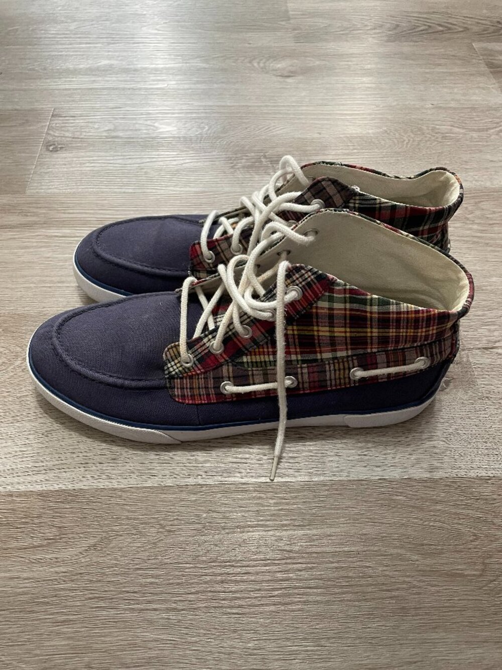 Plaid High Top Shoes
